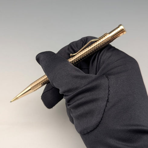 British Vintage Yard O' Red Rolled Gold Propelled Pencil in Case